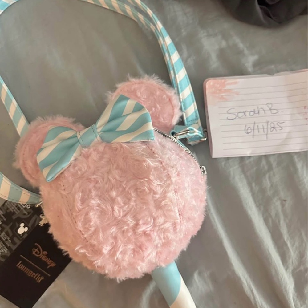 Loungefly Pink cotton candy Mickey bag